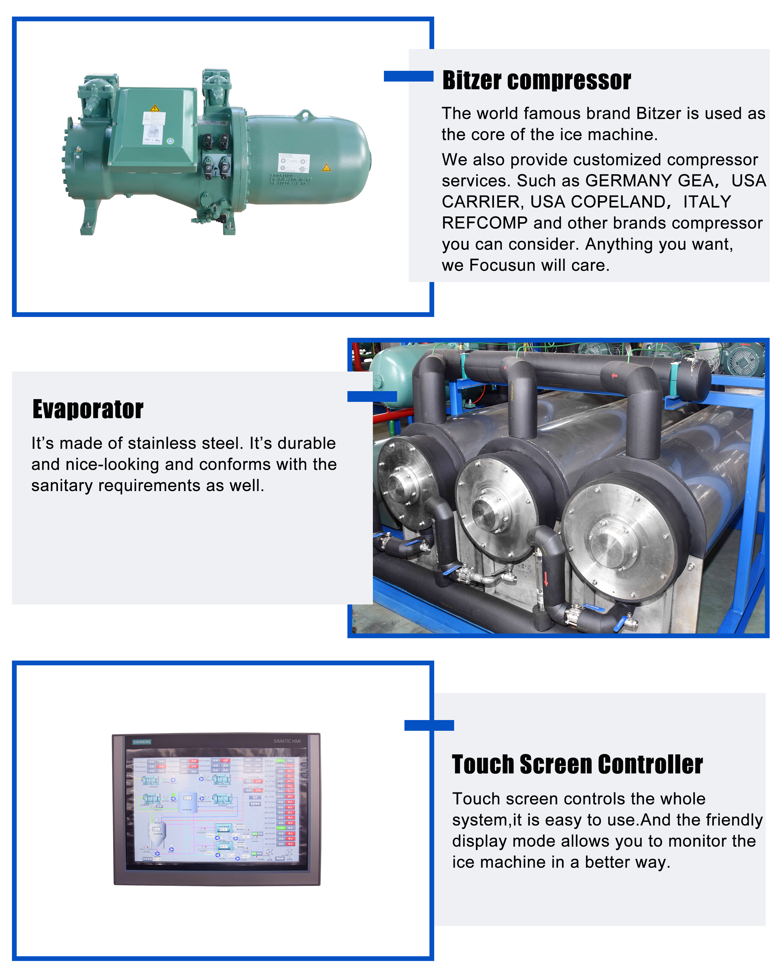 Marine Use Saltwater Automatic Slurry Ice Making Machine 30 Tons Large Capacity Big Output