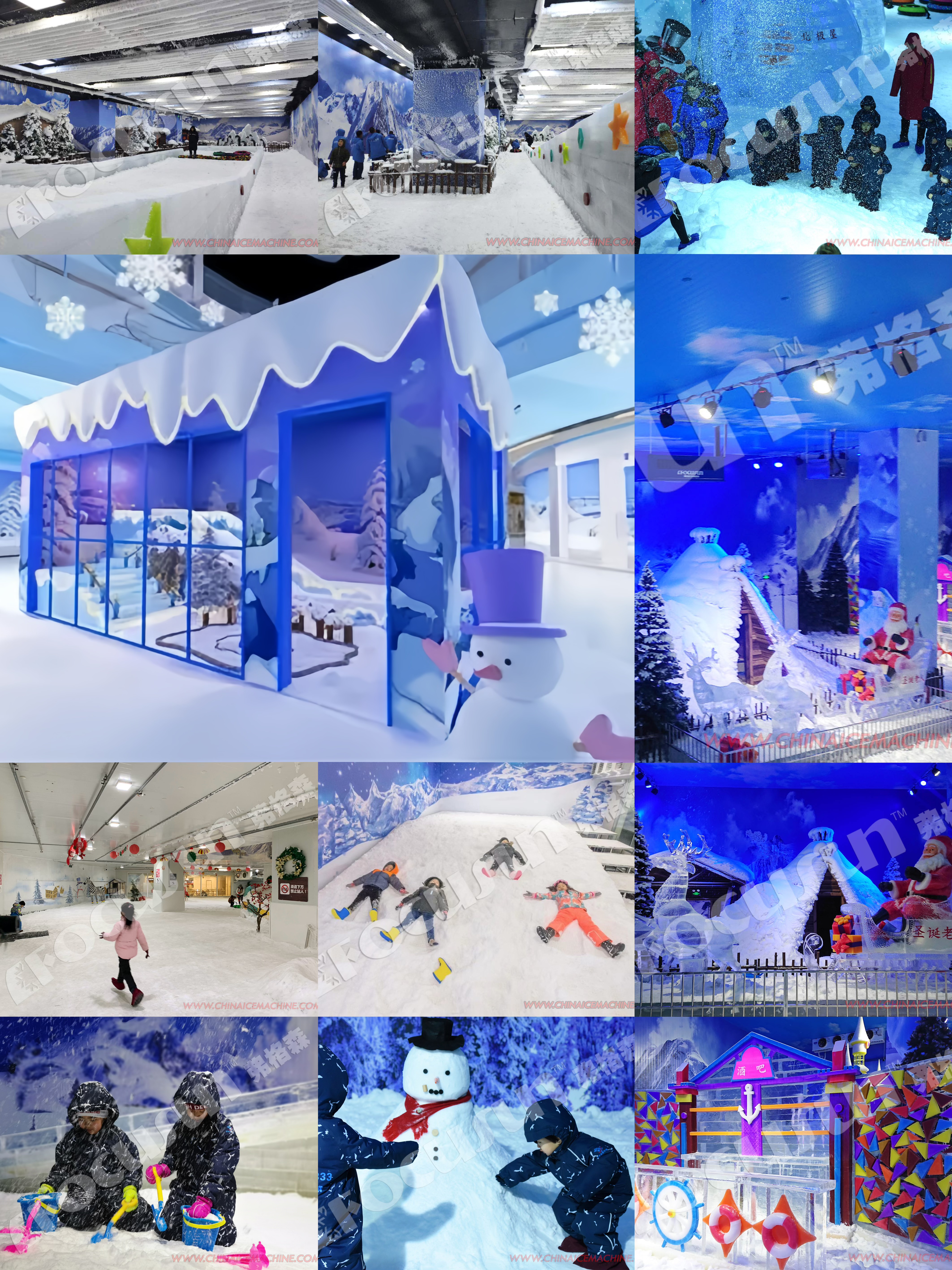 Indoor Snow Making Machine FAS-650G Capacity 300 Kilos Per 24 Hours