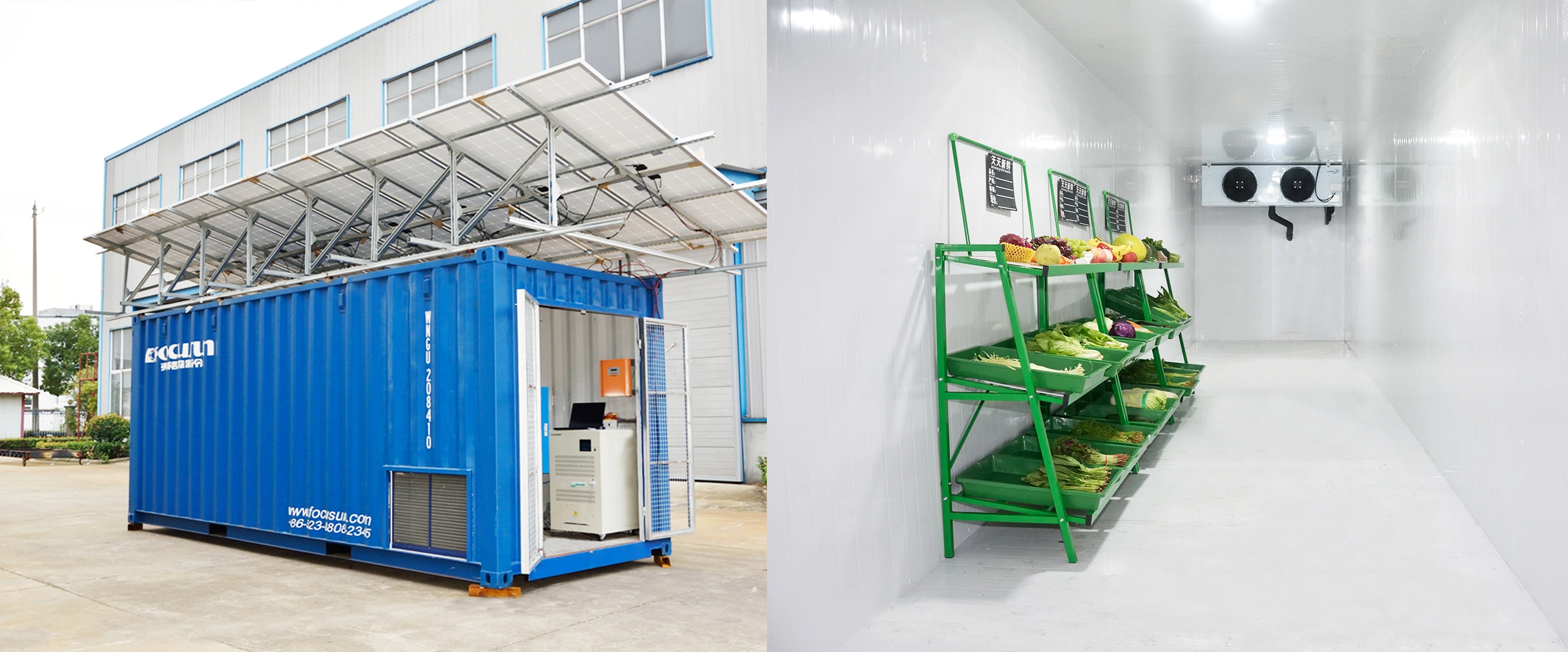 Focusun Sea Shipping New Containerized Cold Storage Clean Solar Power System 20'
