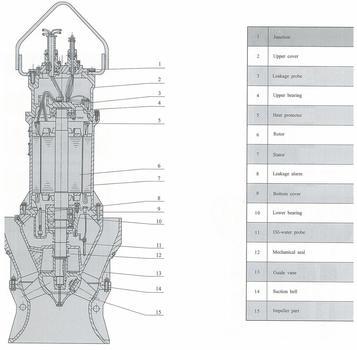 QZ/QH Type Submersible Axial Flow Pump Mixed Flow Pump