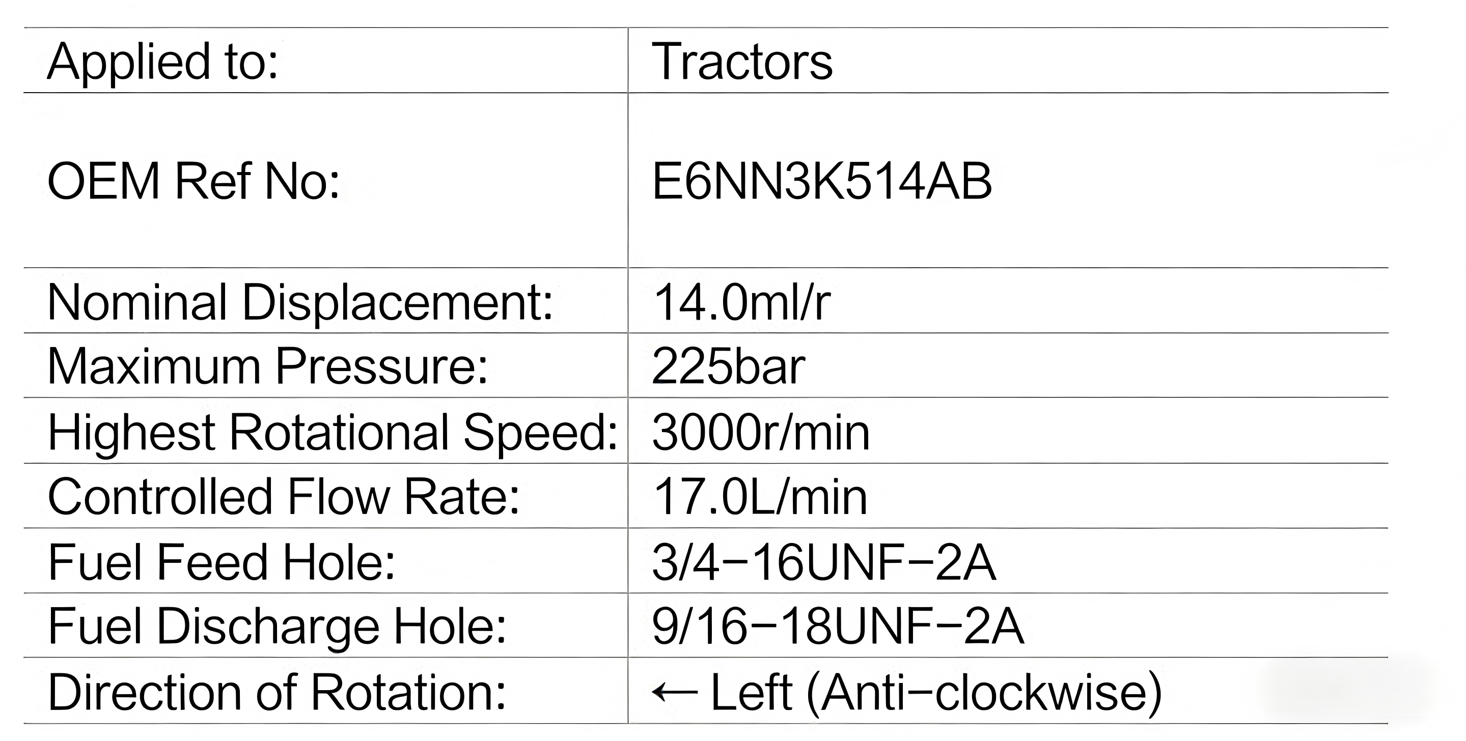 SHYNPO Hydraulic Pumps OEM E6NN3K514AB
