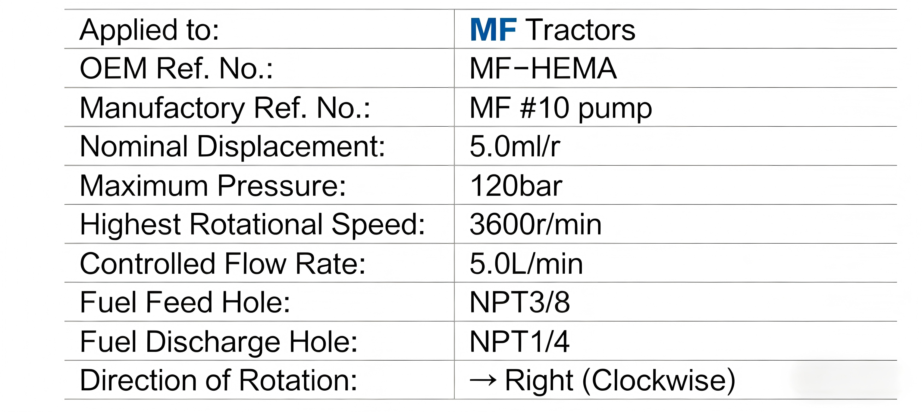 SHYNPO Hydraulic Pumps OEM MF-HEMA