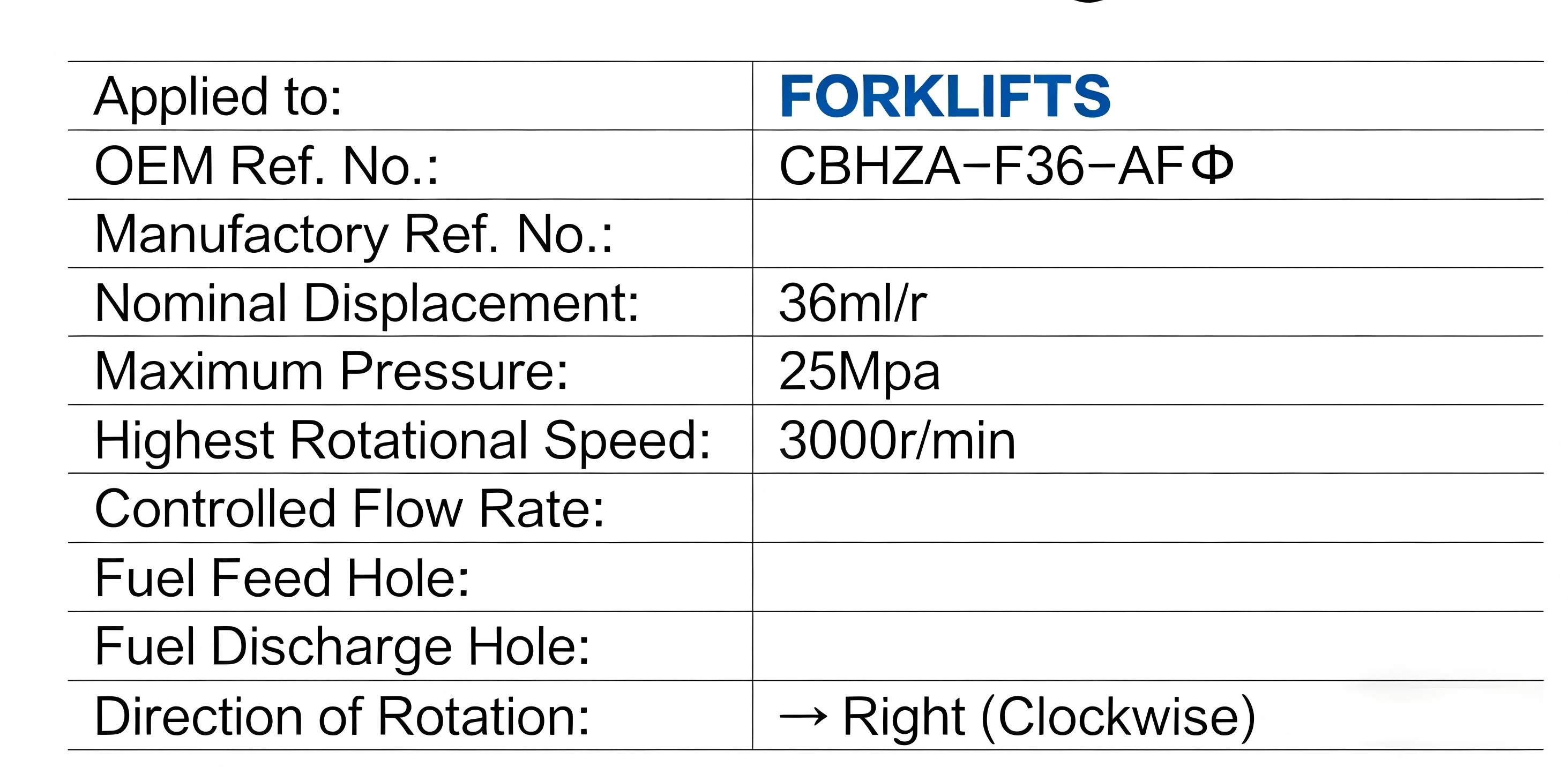 SHYNPO Hydraulic Pumps OEM CBHZA-F36-AFΦ