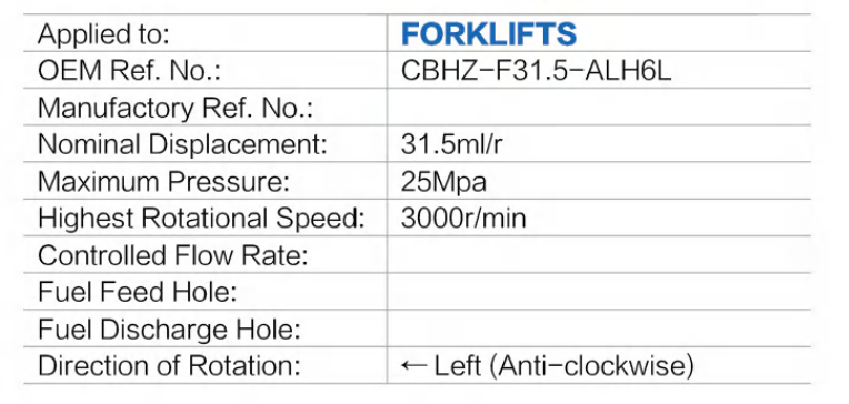 SHYNPO Hydraulic Pumps OEM CBHZ-F31.5-ALH6L