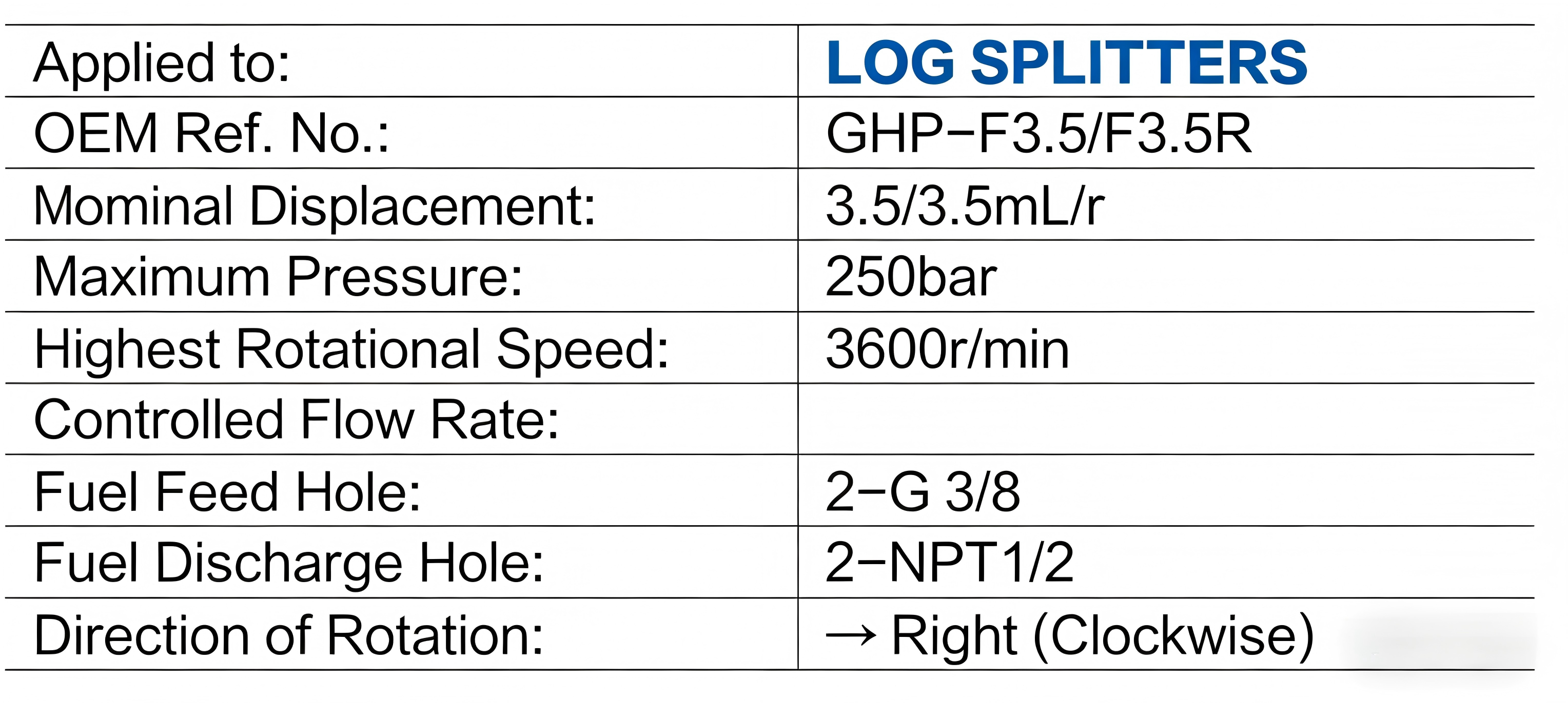 SHYNPO Hydraulic Pumps OEM GHP-F3.5/F3.5R