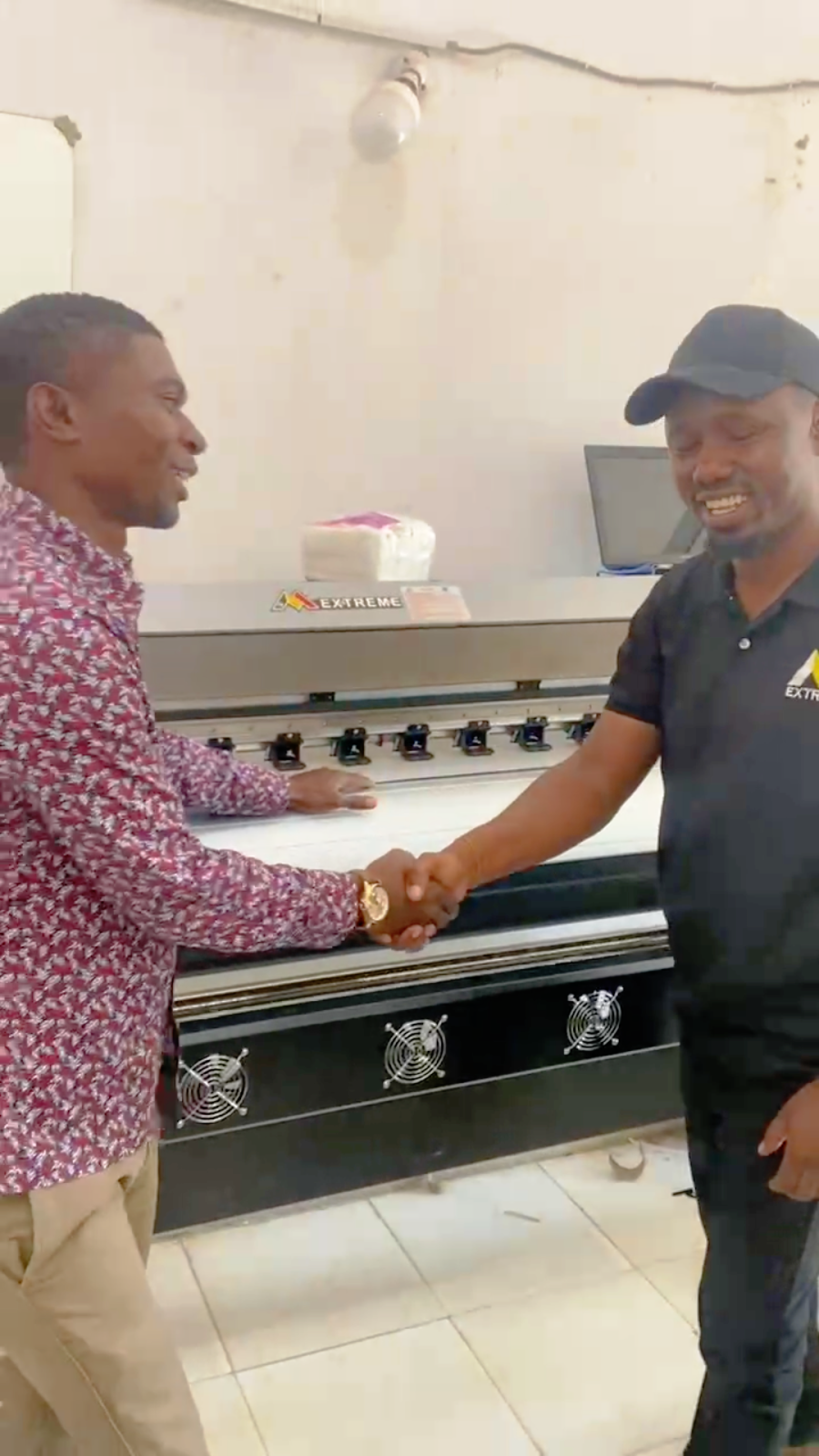 Zambia branch successfully completed the installation of BK1801 digital printer machine