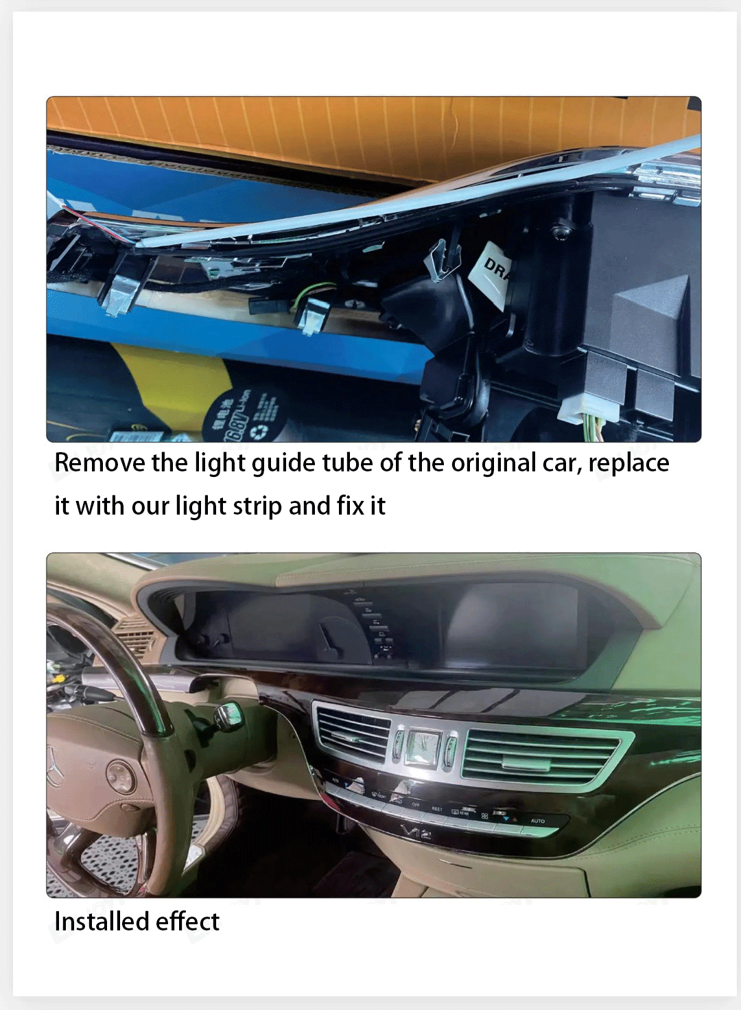 W221 Mercedes-Benz S-Class 2006-2012 Ambient Light Graphic Installation ...