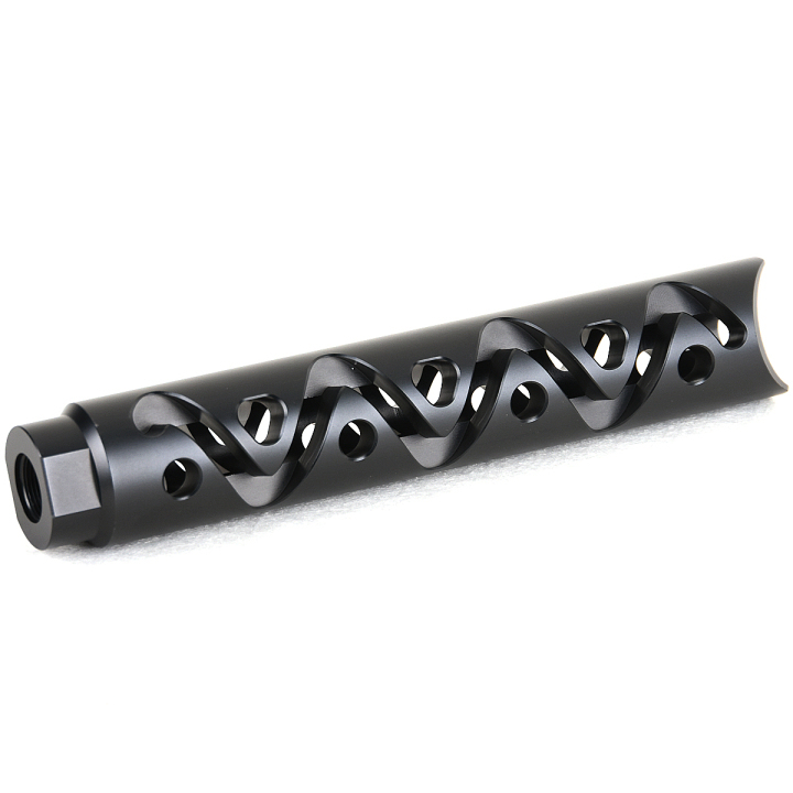 7.0 Inch Length .45 37/6428tpi 7075 Aluminium Muzzle Brake with jam nut and crush washer for