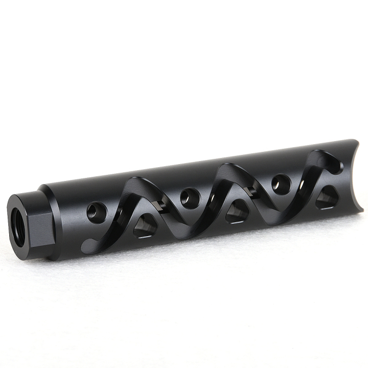 6 Inch .308/7.62 5/824RH Muzzle Brake 1.24 Inch OD 7075 Aluminium