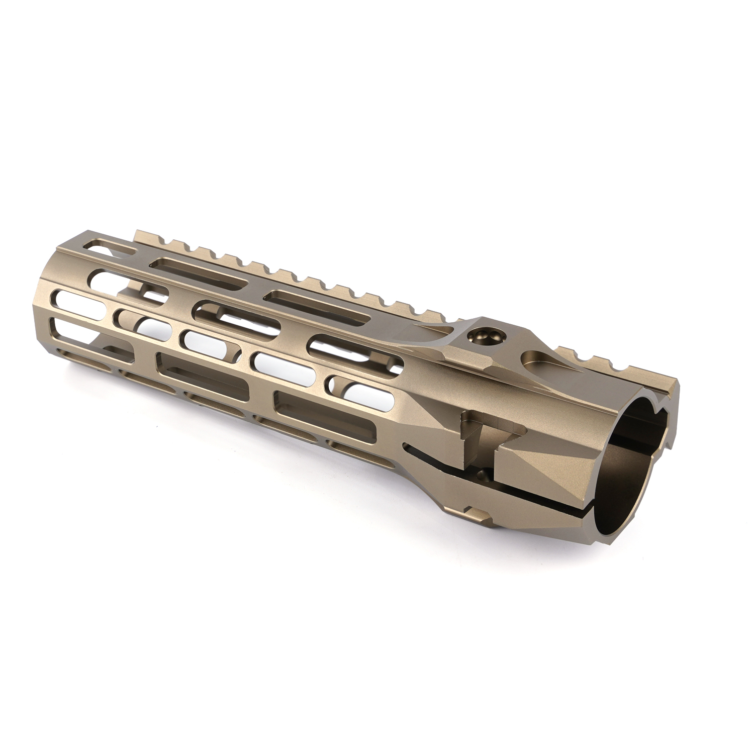 Tactical free FDE float handguard MLOK with steel Barrel nut Flat Dark