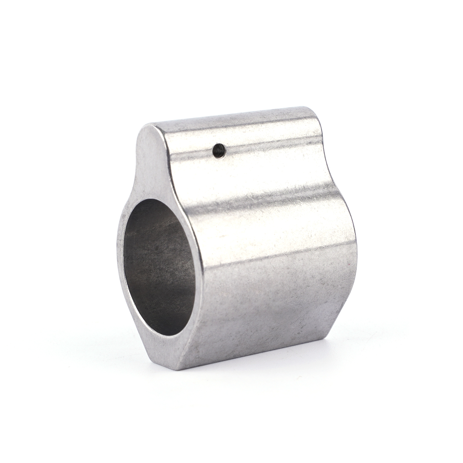 Silver Stainless Steel Low Profile .750 Gas Block with Roll Pin GB002