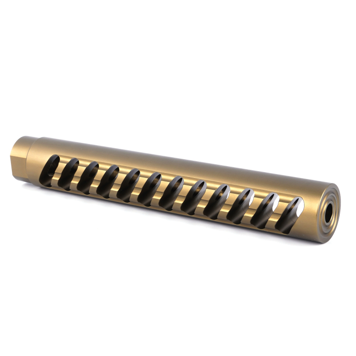 6.5 Inch Length Tactical Muzzle Brake .22/.223/5.56 Caliber Threaded 1