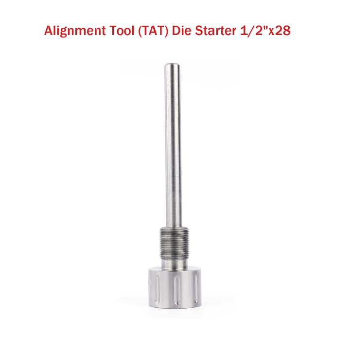 Stainless Steel 1/2"x28 Threading Alignment Tool (TAT) Die Starter for