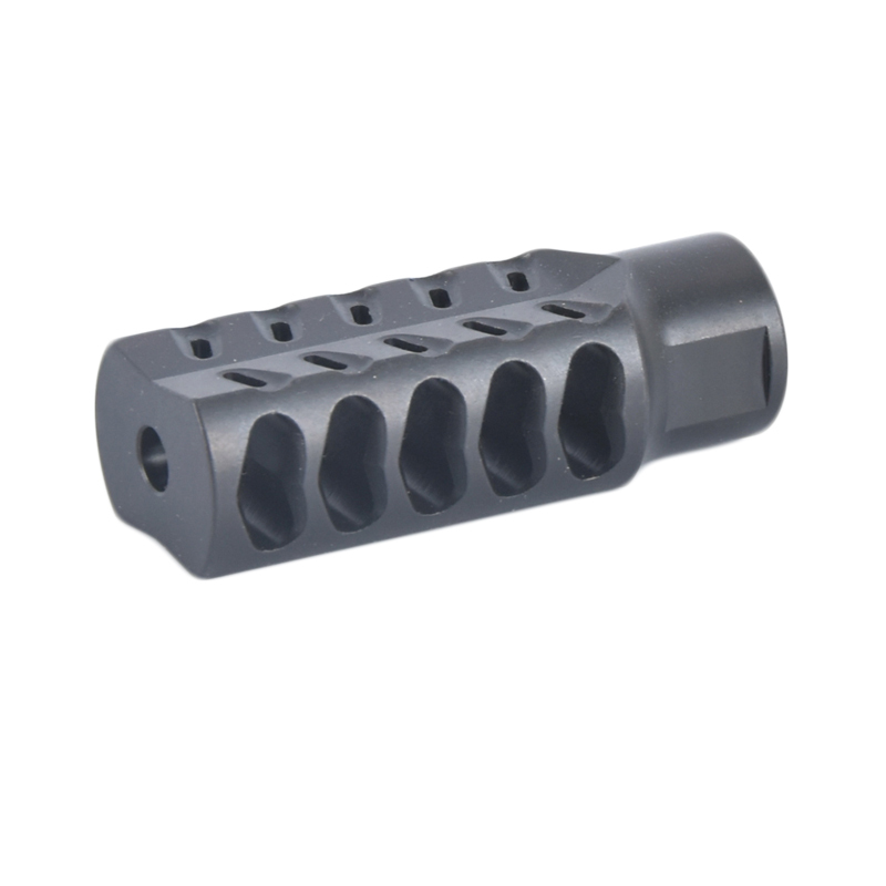 Black Low Concussion Muzzle Brake Device Compensator 1 2x28 Tpi For 223 556 For Sale At Muzzlebrakeparts Com