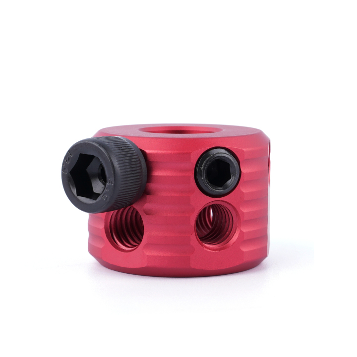 Red 6061T6 Aluminum AR15 Gas Block Dimpling Jig for .625 Barrel with