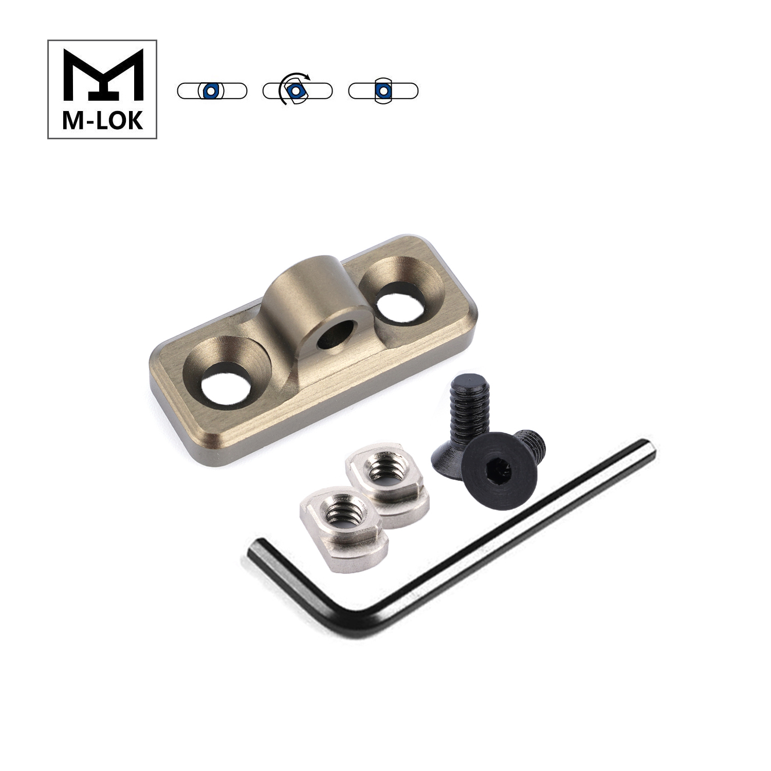 FDE Quick Release Sling Mount Swivel Adapter Gun QD Sling Swivel for M