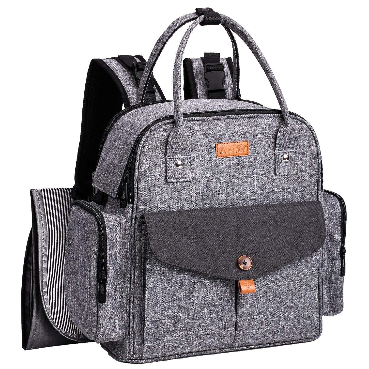 Best HapTim Diaper Bag Backpack Multi-Function Waterproof Travel Backpack Diaper Bag (Darkgrey ...