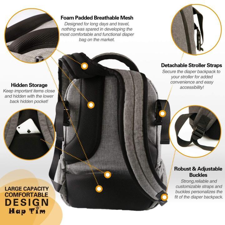 Best HapTim Multifunction Large Baby Diaper Bag BackpackStylish