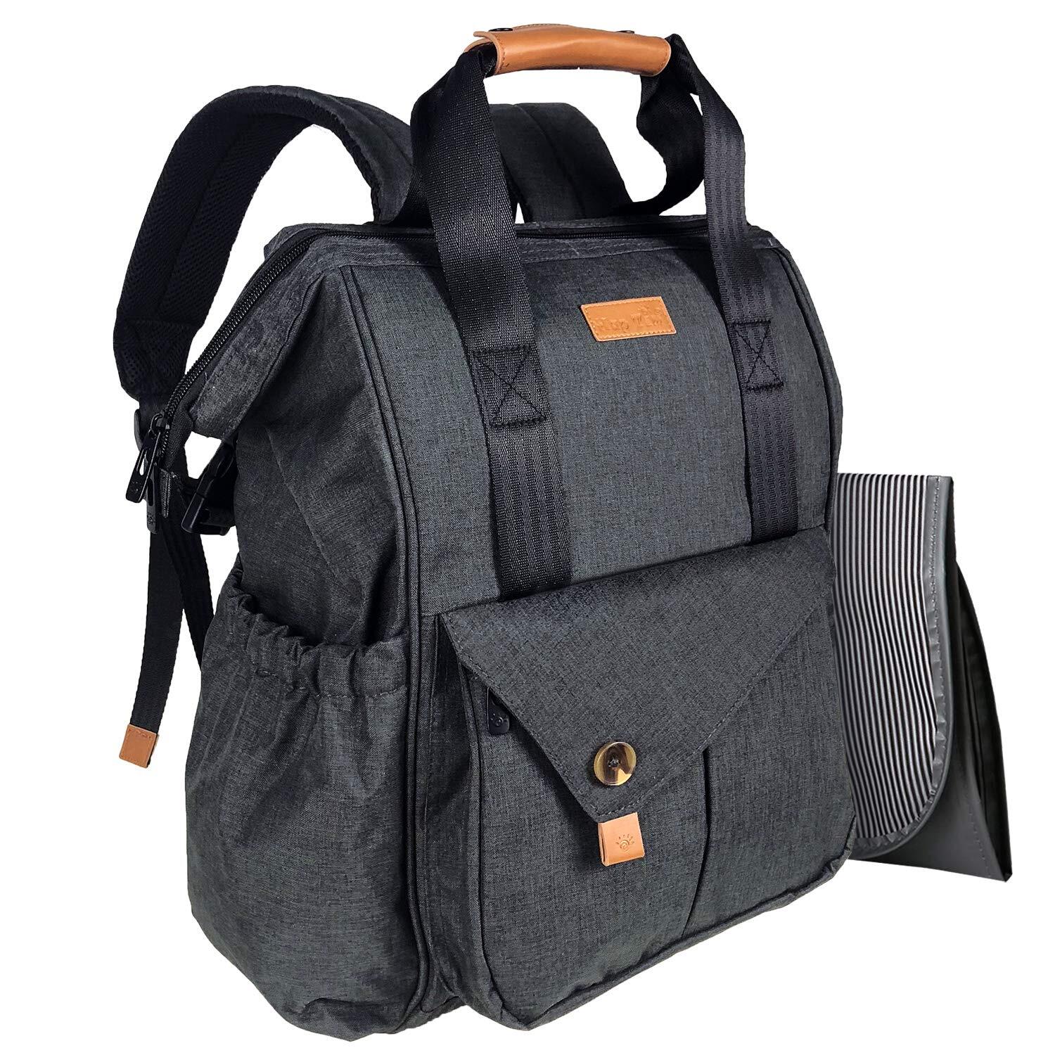 Best HapTim Baby Diaper Bag Backpack W/ Stroller Straps- Multi-function Designer diaper bags ...