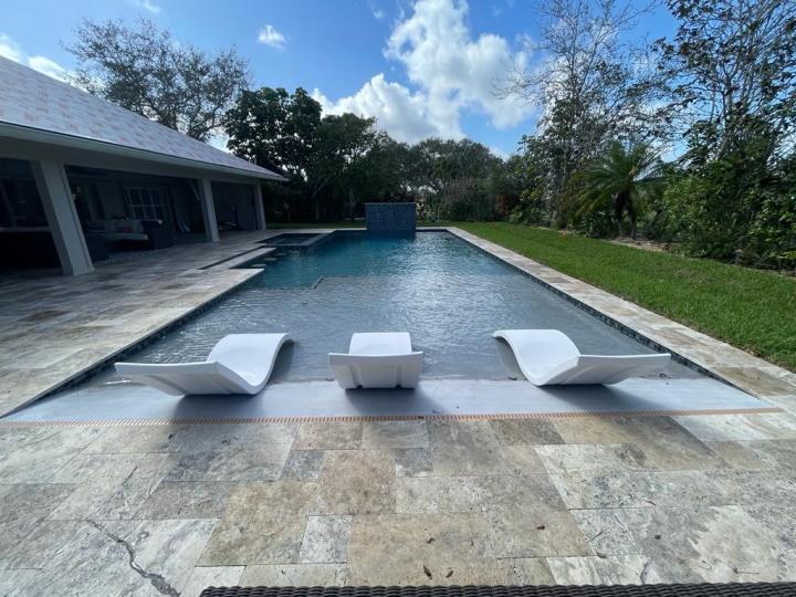 Silver Travertine Tumbled Tiles, Pavers & Pool Copings