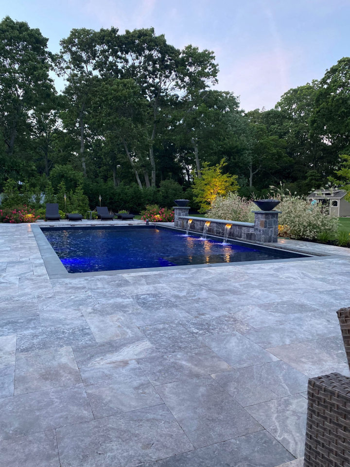 Silver Travertine Tumbled Tiles, Pavers & Pool Copings