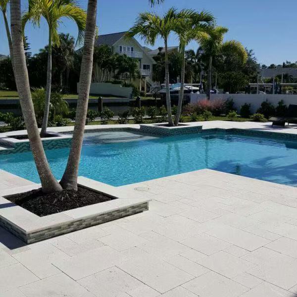 Myra Beige Limestone Brushed & Tumbled Tiles, Pavers & Copings