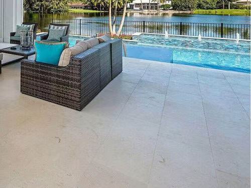 Myra Beige Limestone Brushed & Tumbled Tiles, Pavers & Copings