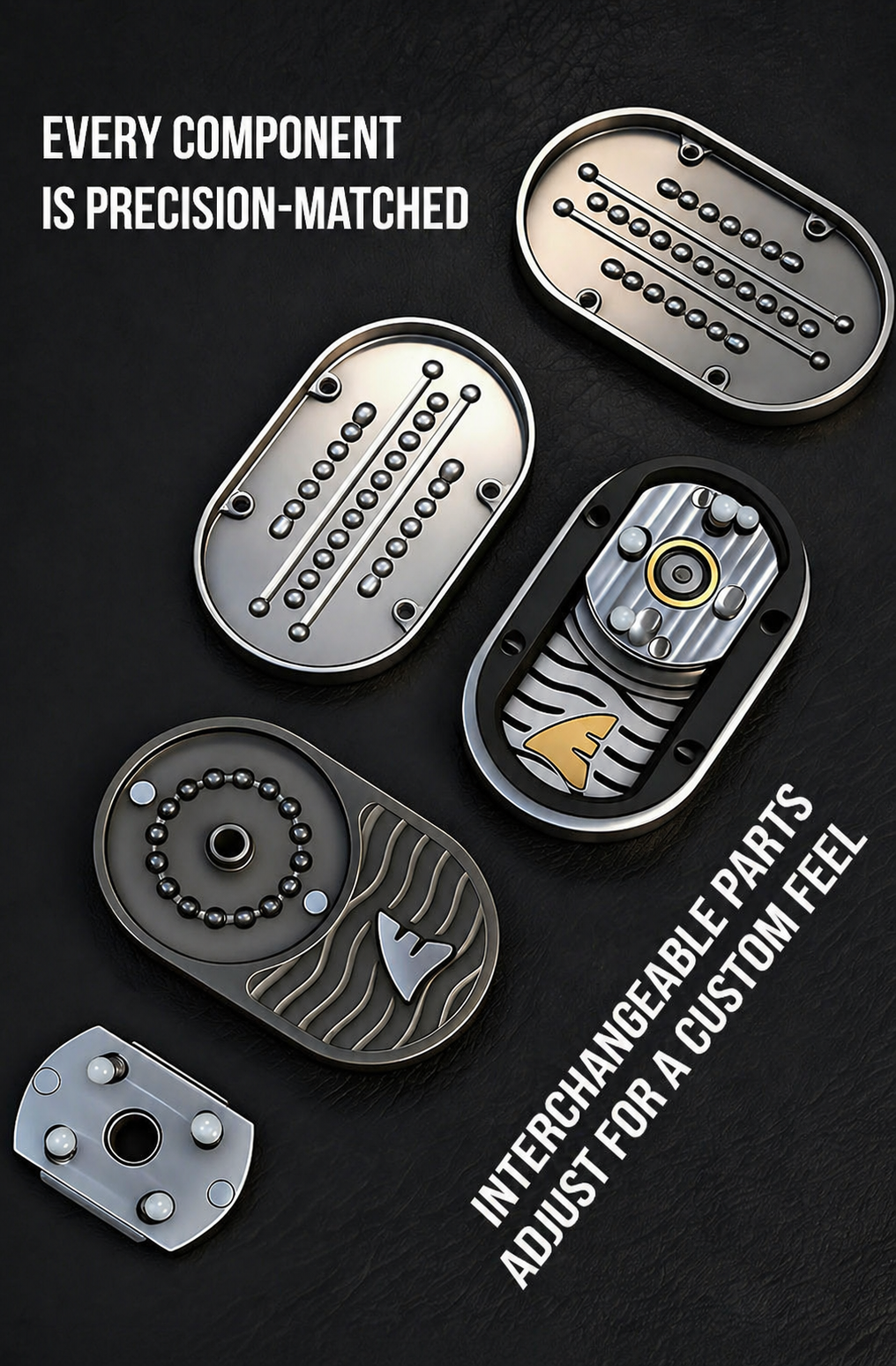 Sea Shark Haloo & Finger Spin EDC Premium Toy | Dual-Layer Push