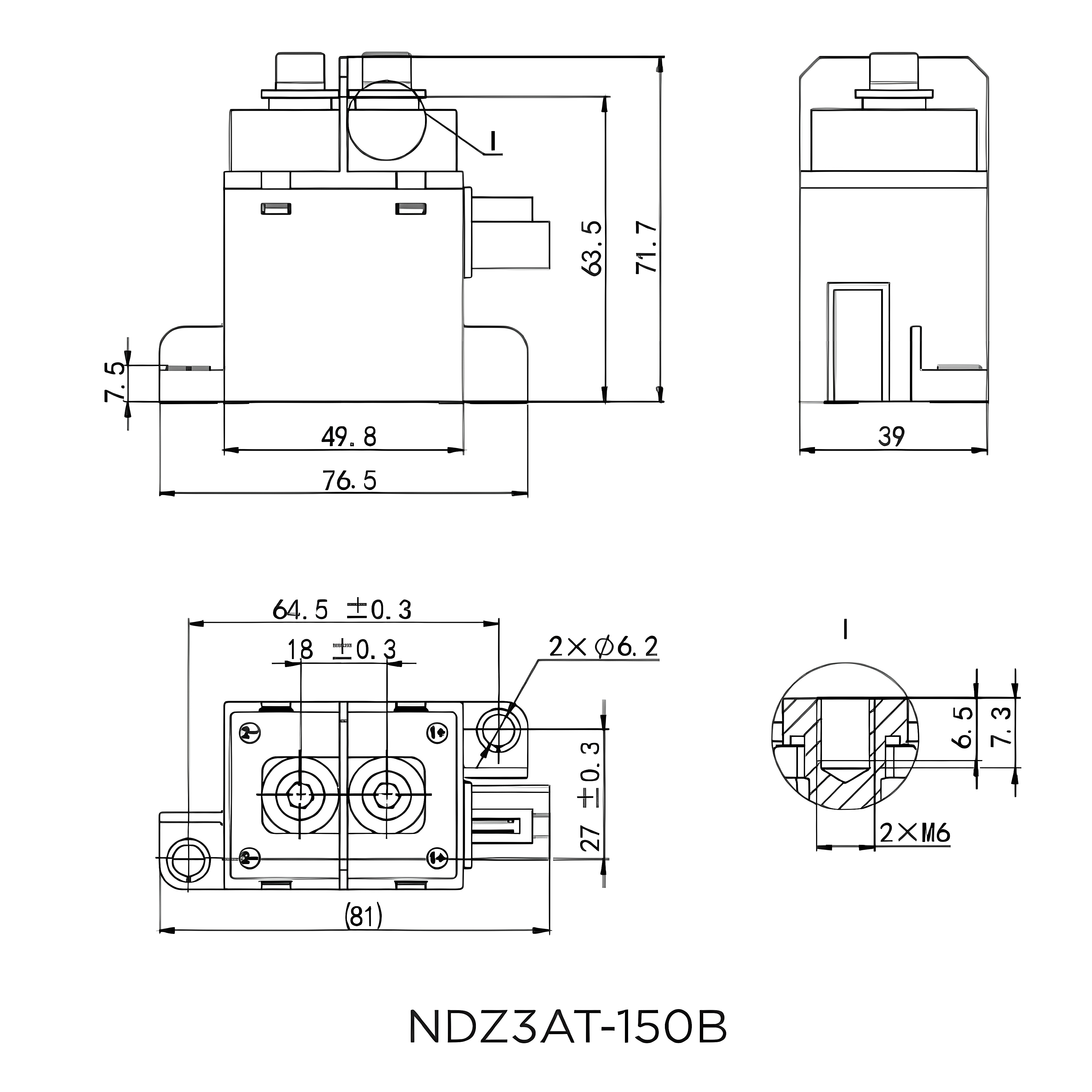 NDZ3AT-120 High voltage DC Contactor Coil voltage DC12V DC24V 