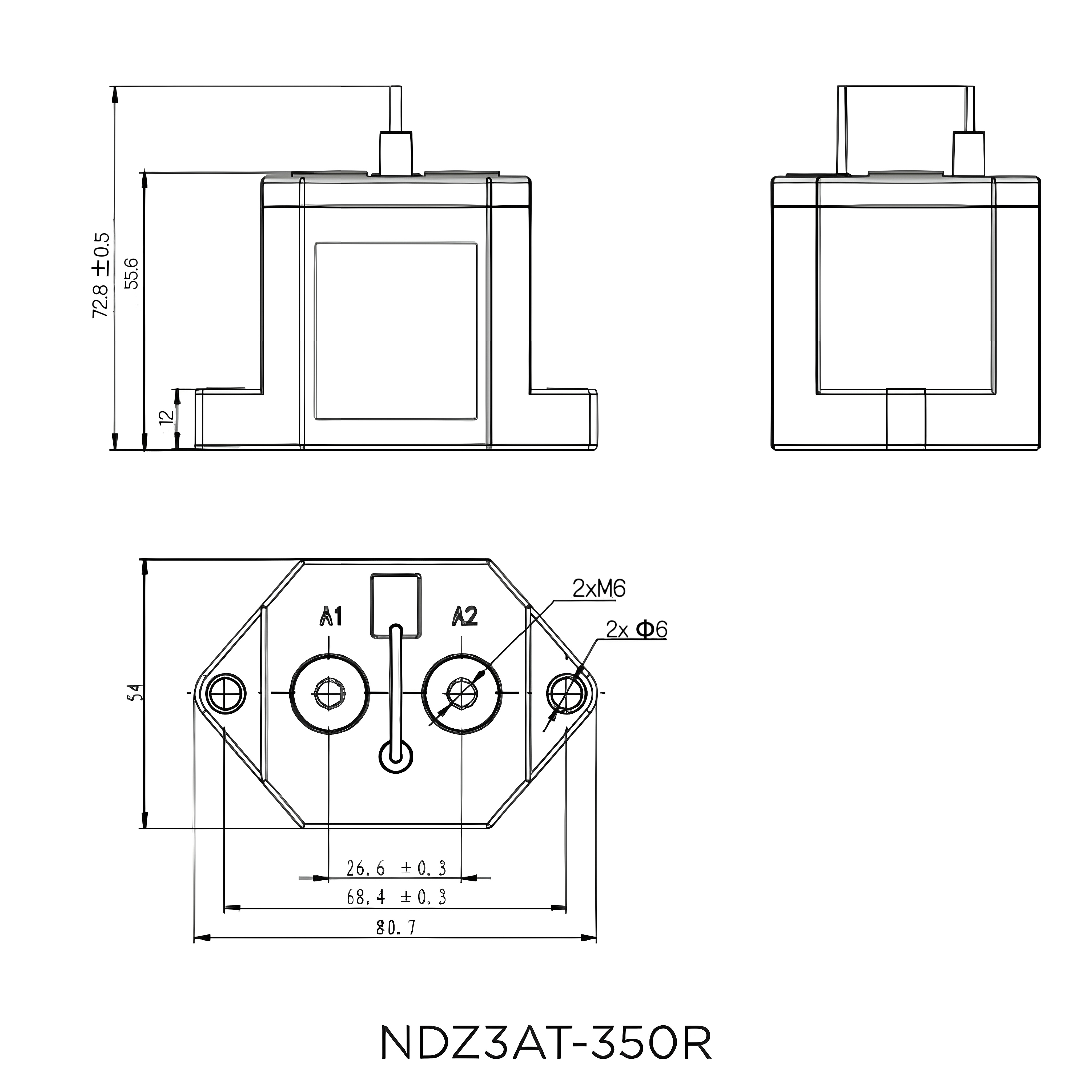 NDZ3AT-120 High voltage DC Contactor Coil voltage DC12V DC24V 