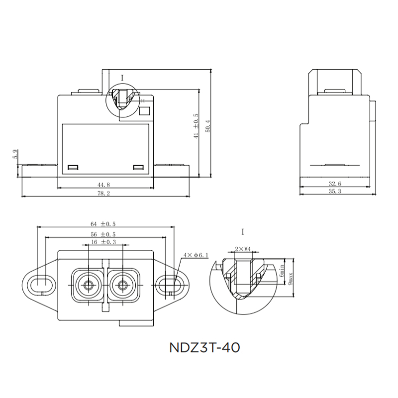 NDZ3T-10 High voltage DC Contactor Coil voltage DC12V DC24V 48V