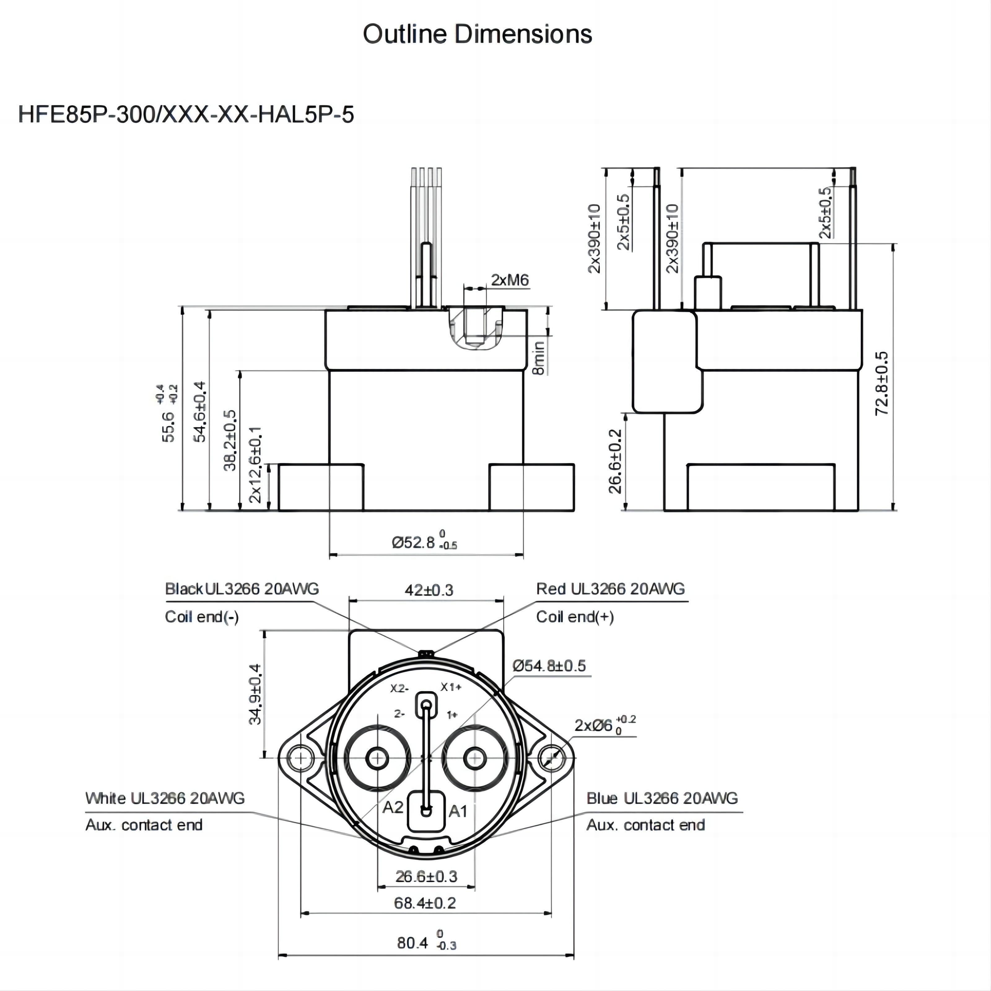 HFE85P-150 HONGFA High voltage DC Contactor 1000V 150A 4v dc 12V DC