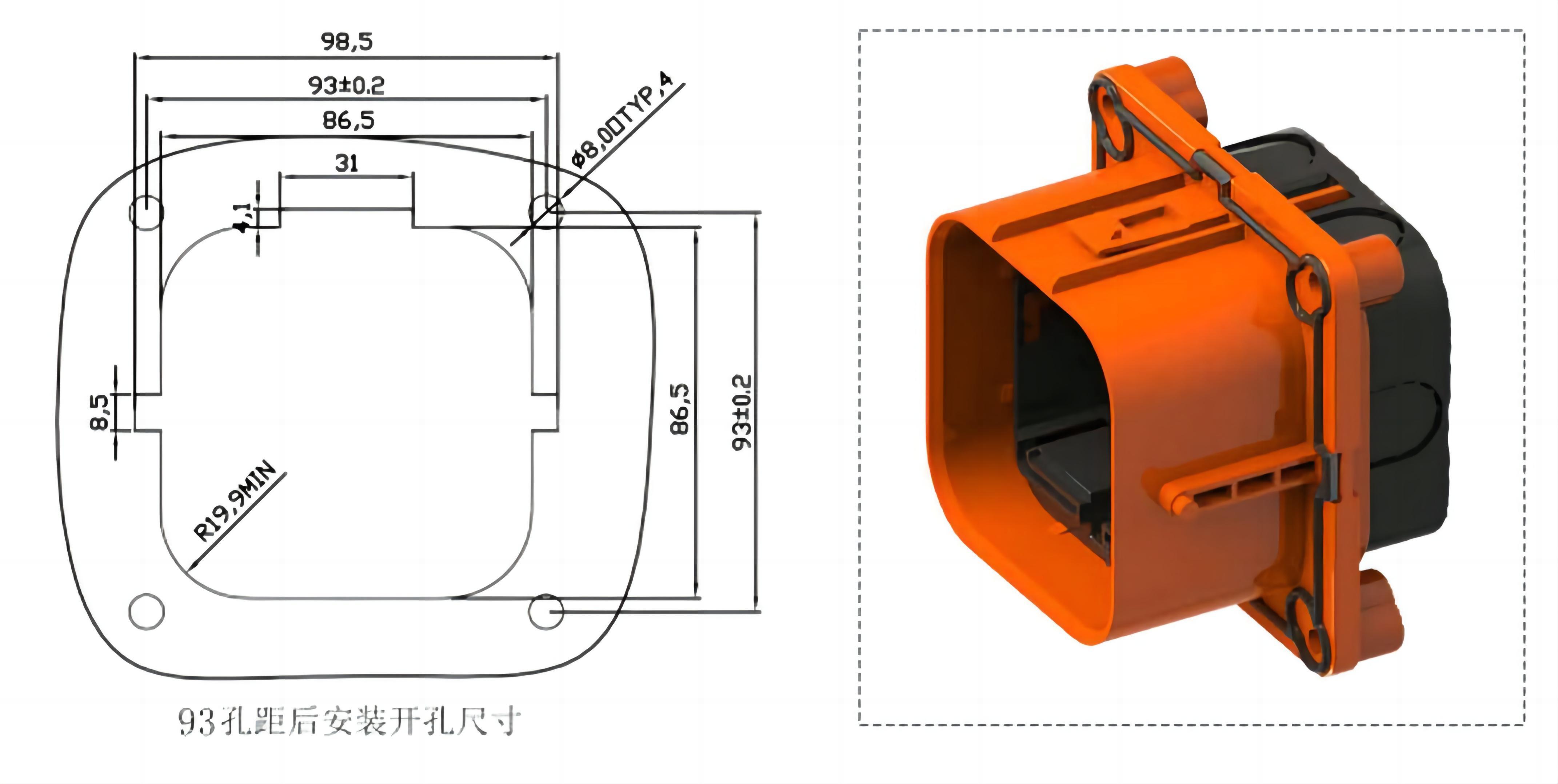 1000V630A EV fuse Manual Service Disconnect MSD