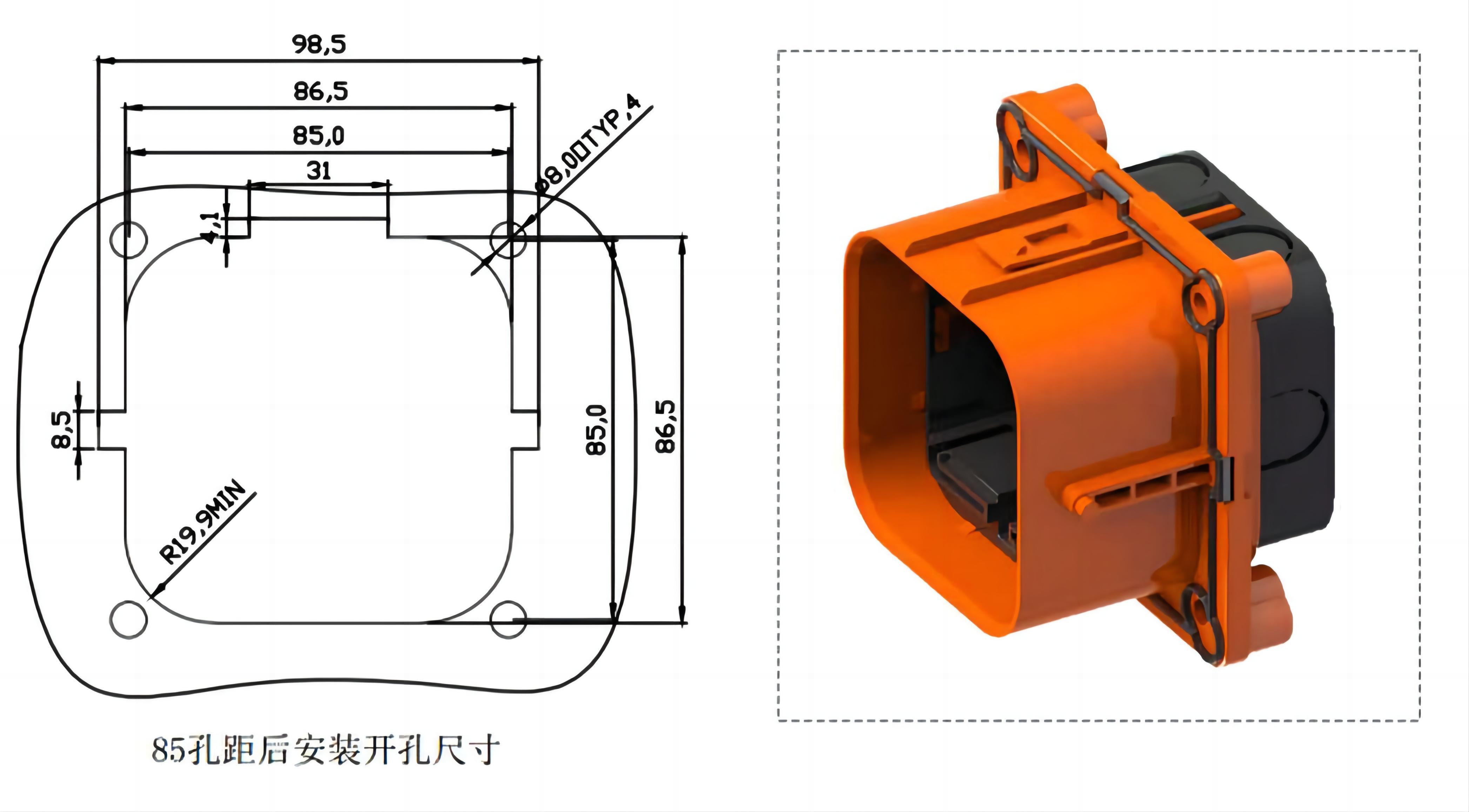 1000V630A EV fuse Manual Service Disconnect MSD