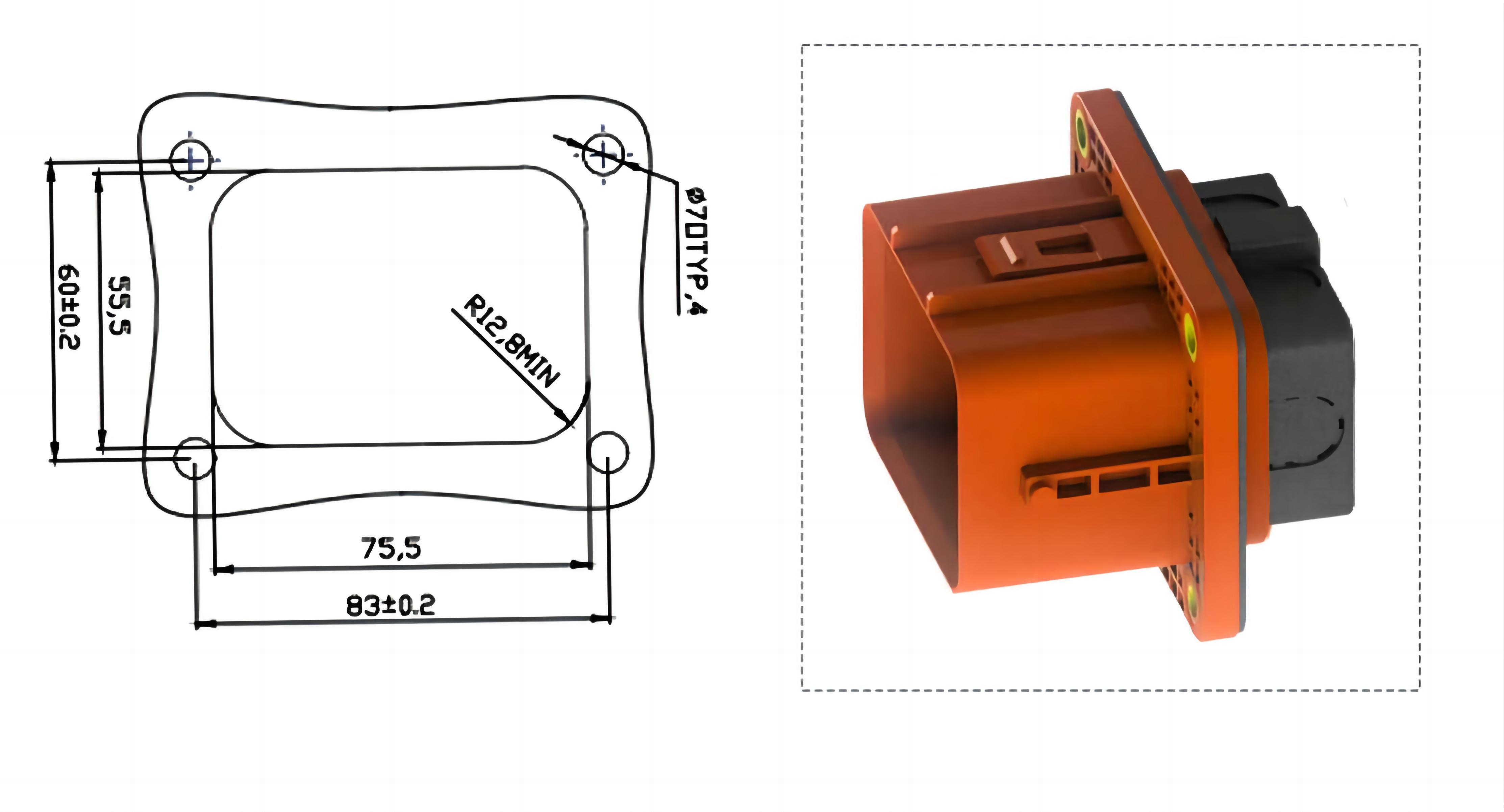 1000V630A EV fuse Manual Service Disconnect MSD