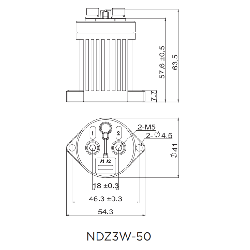 NDZ3W-150 High voltage DC Contactor Coil voltage DC12V DC24V 48V