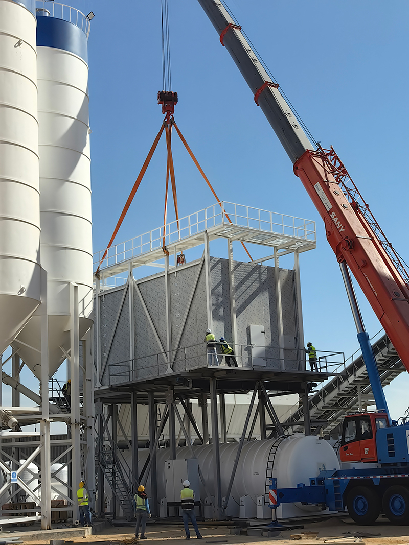 Concrete cooling Project Integrated All-in-one Ice Solution include 50ton Plate ice making plant & 60ton ice storage 
