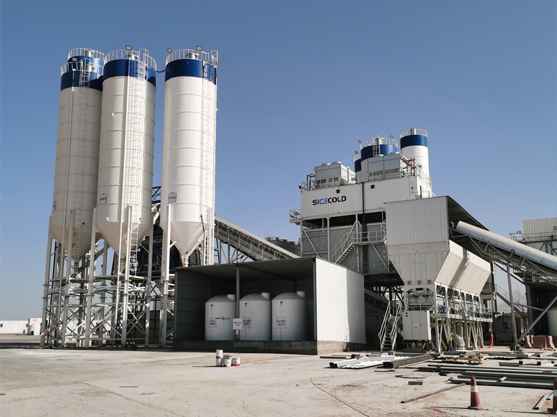 Concrete cooling Project Integrated All-in-one Ice Solution include 50ton Plate ice making plant & 60ton ice storage 