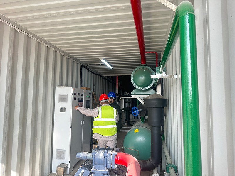 Hydropower Station Concrete cooling include 30 ton Containerized flake Ice machine & 25t Containerized ice Storage Room 