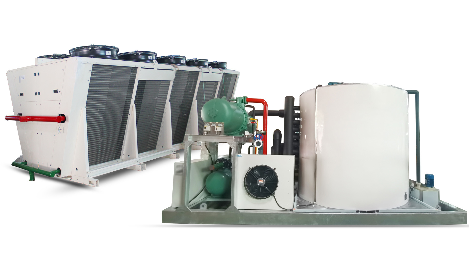 Flake Ice for Concrete Cooling 