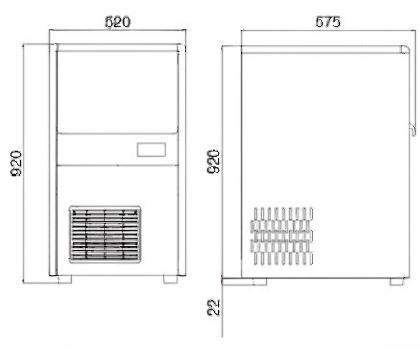 Cube Ice machine 64kg/24hrs Vertical series Long Service Life automatic commercial ice cube machine  