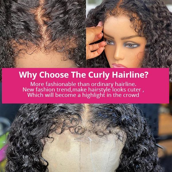 Human Hair Wig with 4C Edges