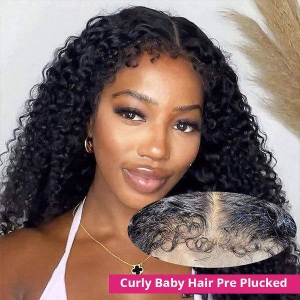 Human Hair Wig with 4C Edges