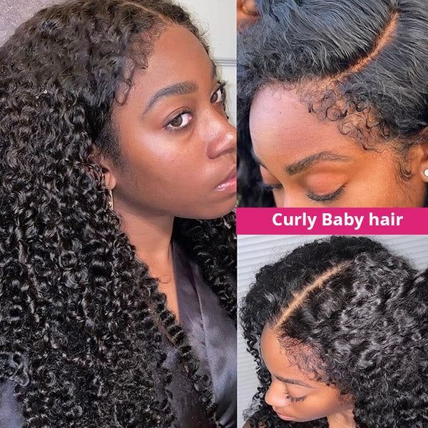 Human Hair Wig with 4C Edges