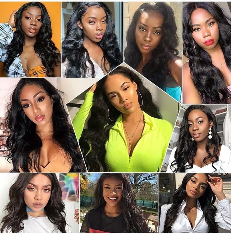 Black Color HD Human Hair Wigs