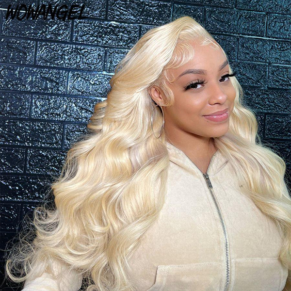 Carina 5x5 HD Lace Closure Wigs Human Hair Body Wave Full Thick 250% Glueless 613 Blonde Wigs - 32 inch / 250%