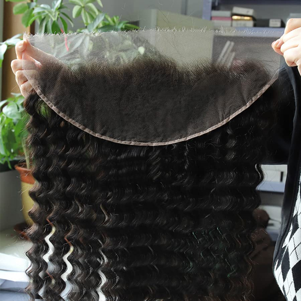 Carina 5x5 HD LACE Closure Only Deep Wave 13X4 13x6 HD Lace Frontal Pre Plucked for Women - 5x5 / 22inch