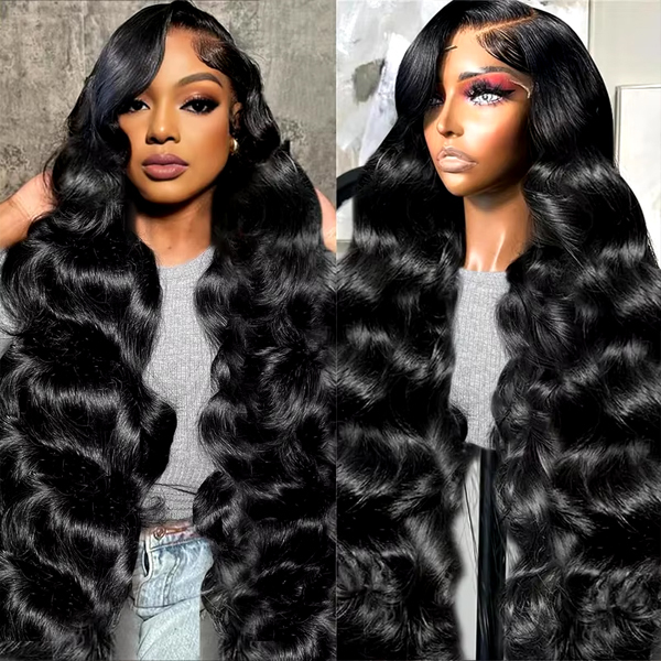 Carina 13x6 HD Lace Frontal Human Hair Wigs For Women 250 Density Body Wave Glueless HD Lace Wig - 32 inch / 250%