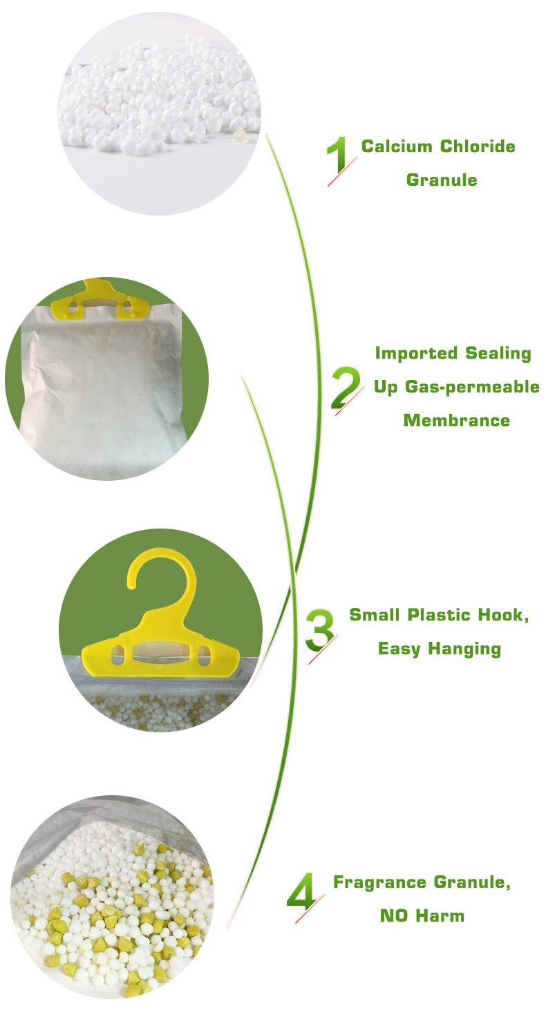wardrobe scented Hanging Dehumidifier absorb Moisture protection dehumidifier bag  