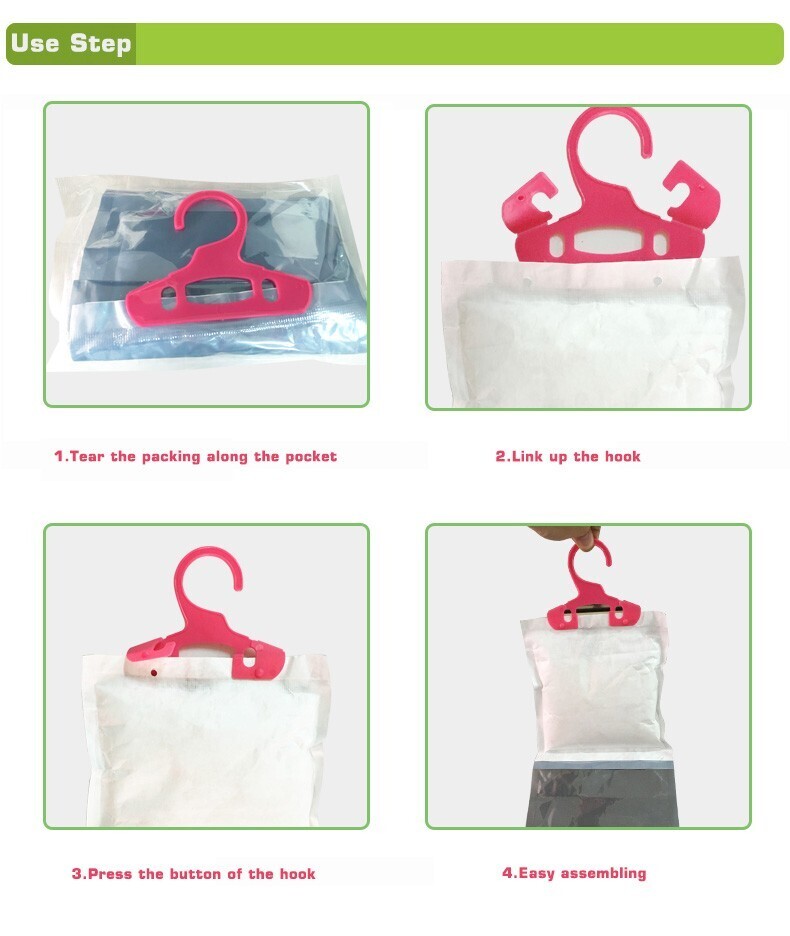 wardrobe scented Hanging Dehumidifier absorb Moisture protection dehumidifier bag  